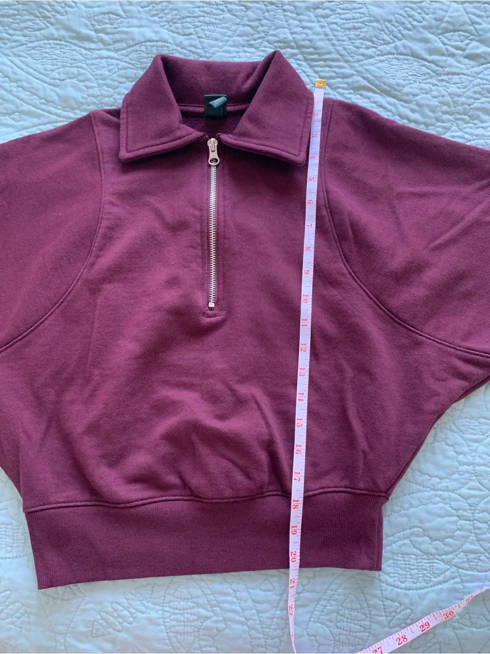 wild fable Burgundy Half-Zip Pullover Sweatshirt - Picture 7 of 9